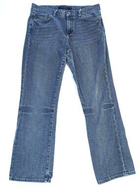 Calvin Klein Jeans - Women's 14 - Blue Bootcut Accented Knees Denim Pants 34x32